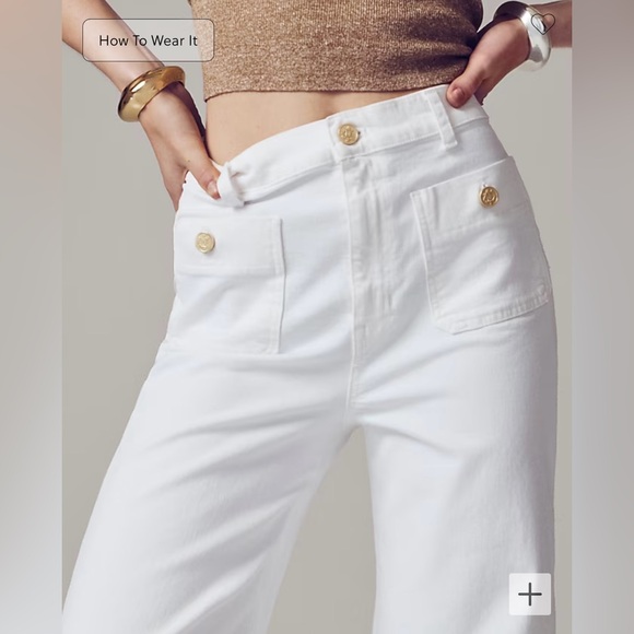 J. Crew Sailor Slim Wide Leg Jean in White - Picture 7 of 13
